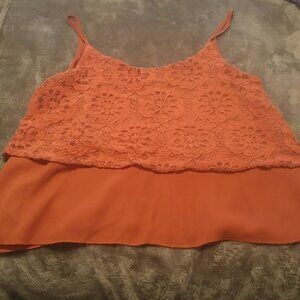 Rue21 rust cami with lace size small